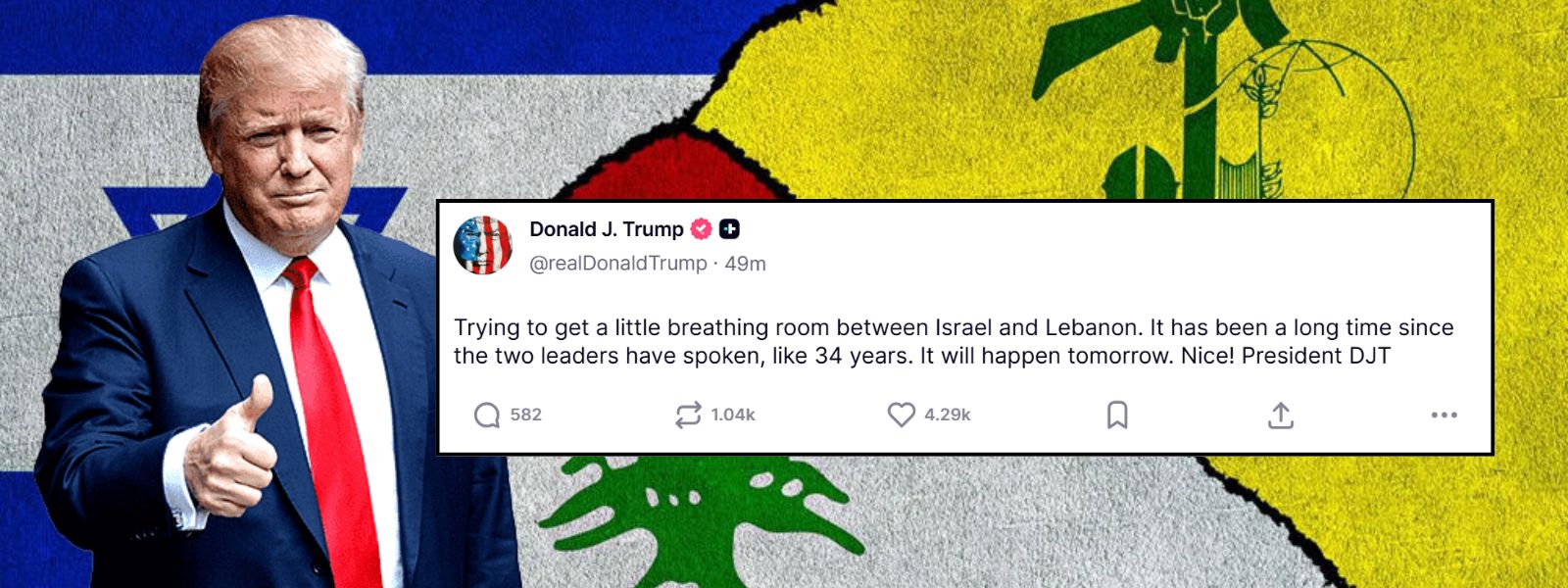 First Israel, Lebanon Leader Comms in 34 Years